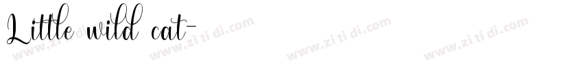 Little wild cat字体转换
